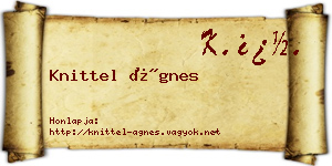 Knittel Ágnes névjegykártya